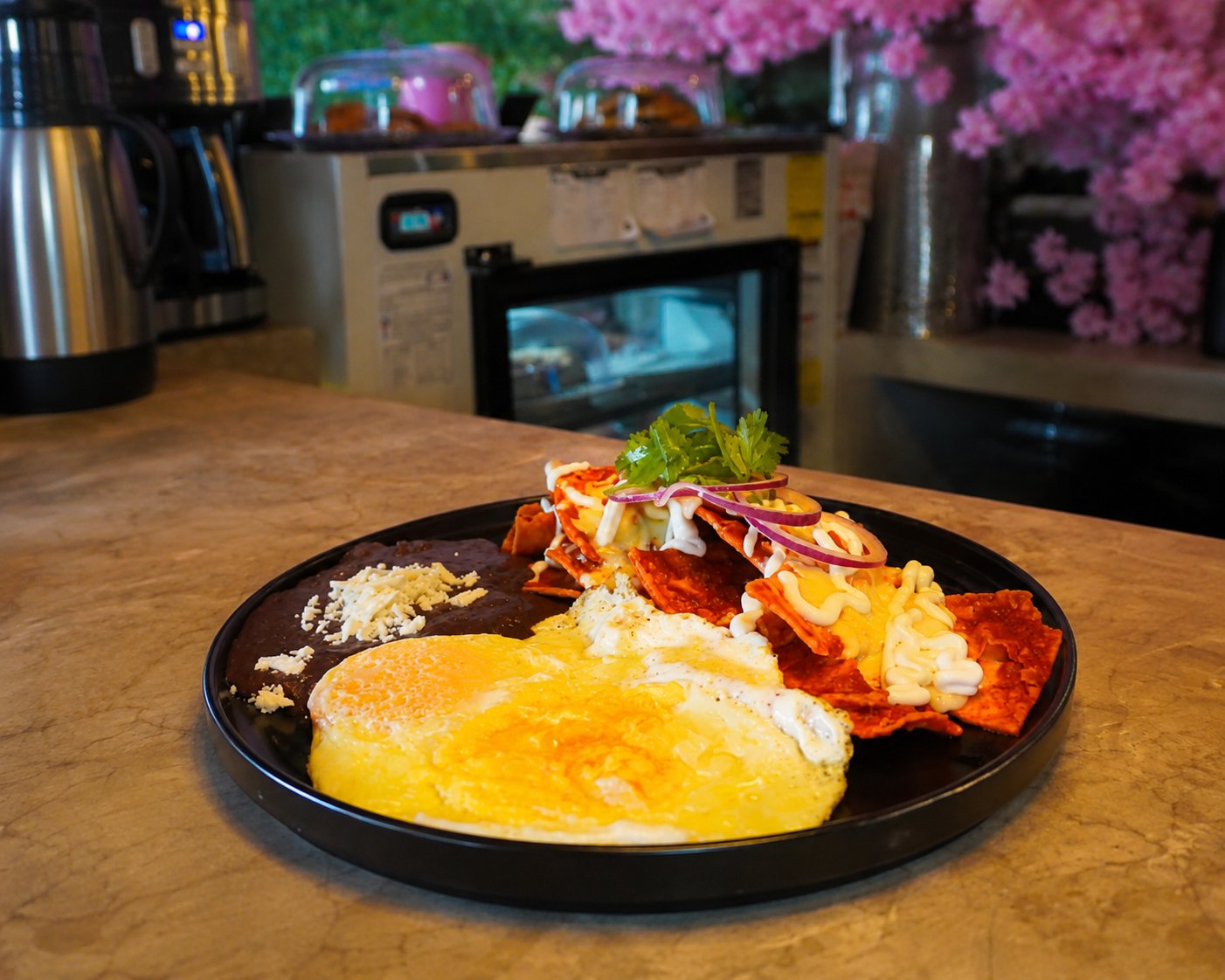 Chilaquiles Rojos con Huevo